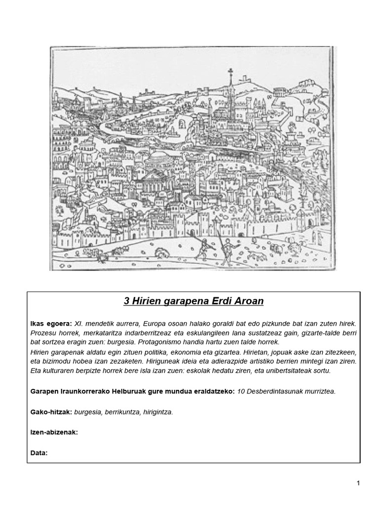 Txostena Hirien Garapena Erdi Aroan DBH2 | PDF