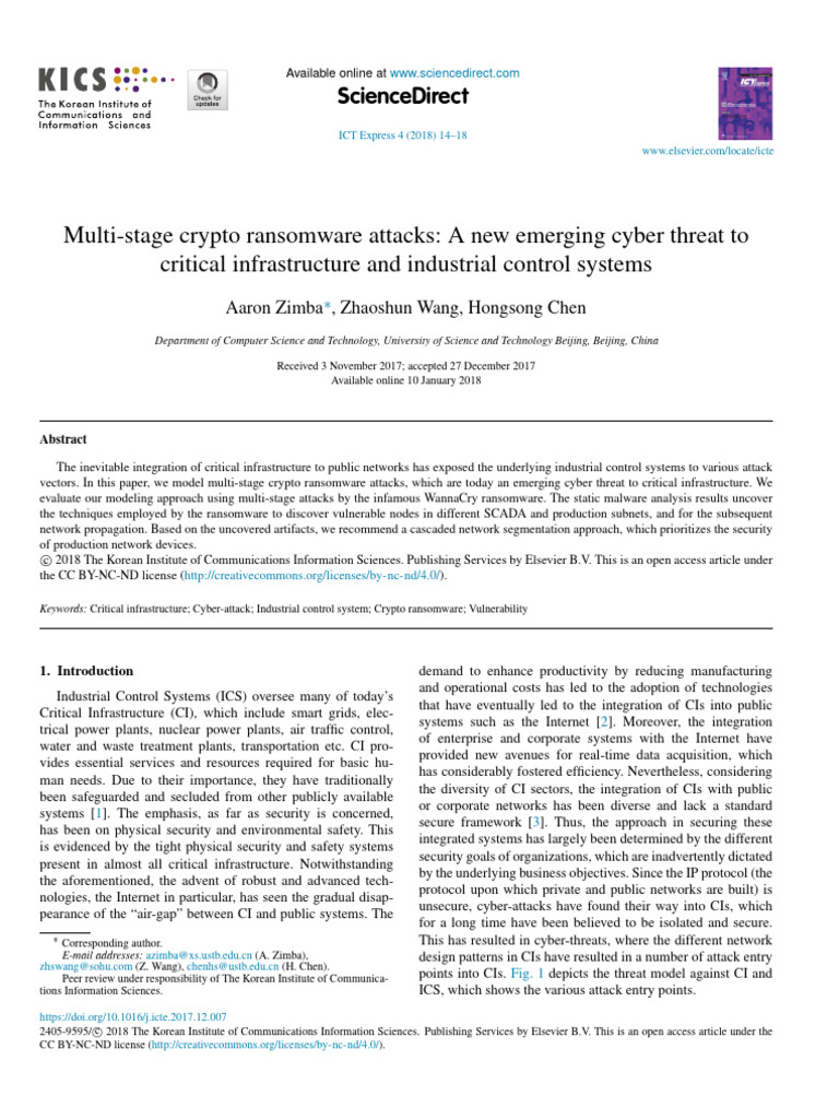 Multi-Stage Ransomware Threats to CI | PDF | Ransomware | Malware