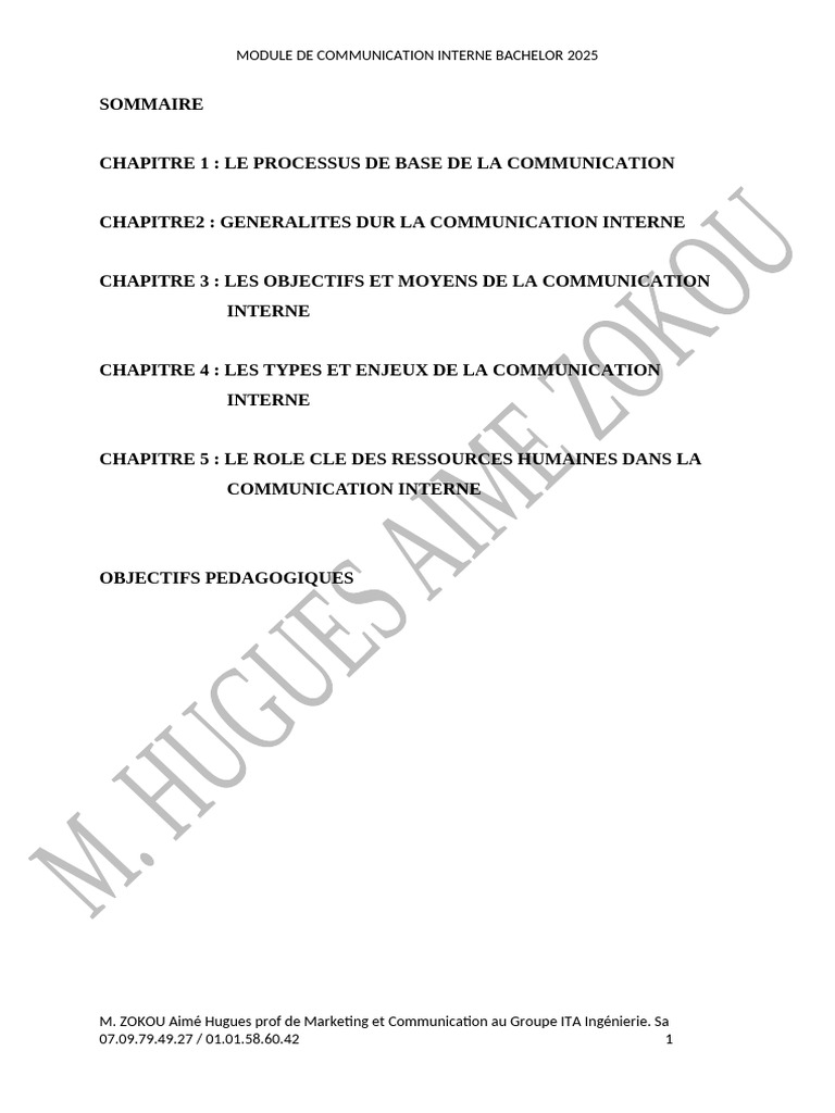 Communication Interne : Module 2025 | PDF | la communication | Business