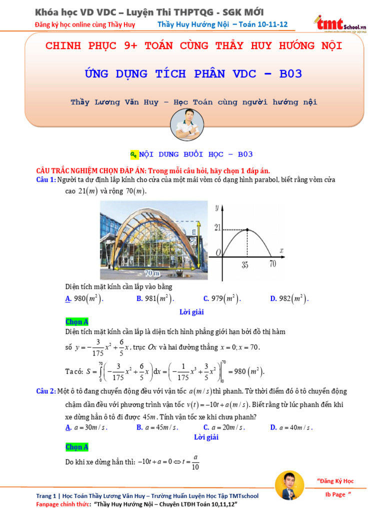 LVH) - Nguyên Hàm - Tích Phân - b19 - Đa | PDF
