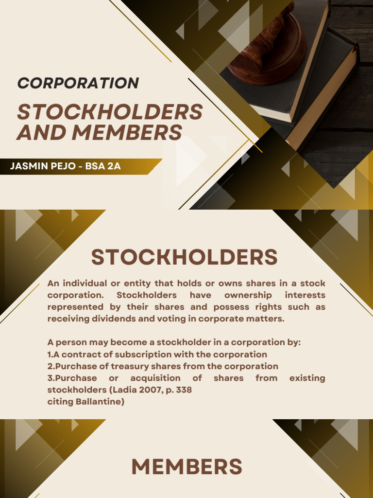Stockholders and Members Rights Explained | PDF | Proxy Voting | Dividend