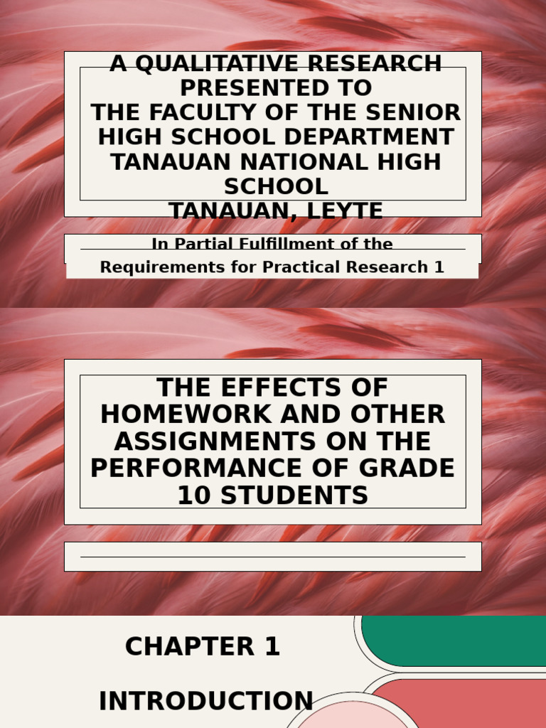 Effects of Homework on Grade 10 Performance | PDF | Homework ...