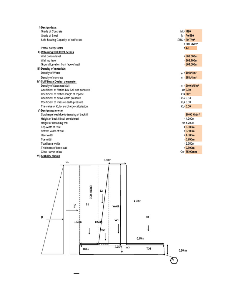 Cantilever Retaining WALL Durga | PDF | Applied And Interdisciplinary ...