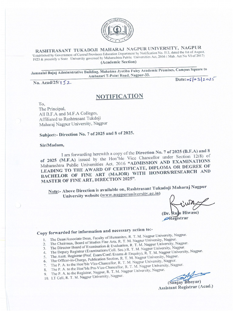 Notificaiton Direction 7 and 8 of 2025 | PDF