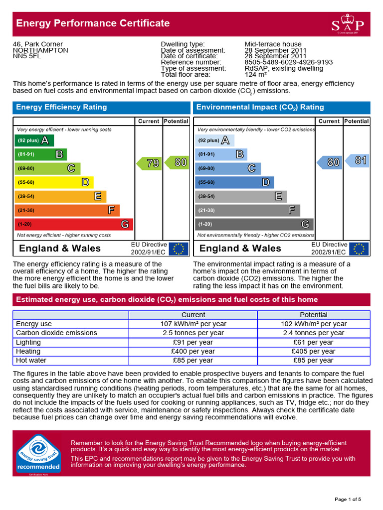 Energy Performance Certificate Overview | PDF | Efficient Energy Use ...