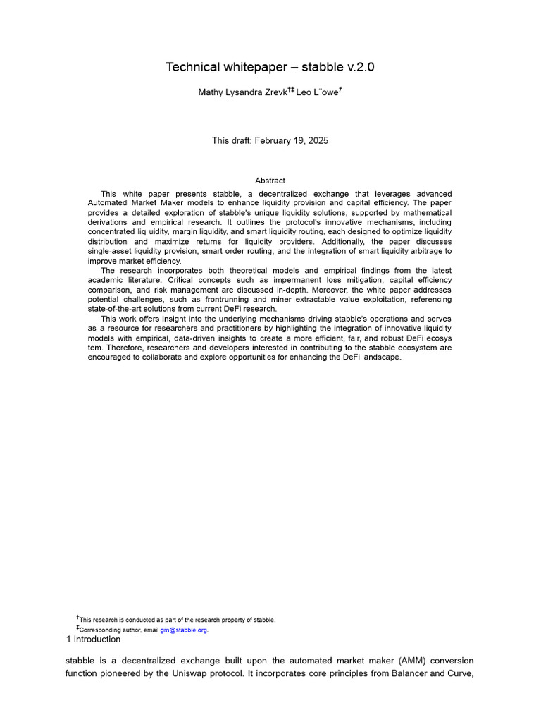 Technical Whitepaper v2.0 | PDF | Covariance Matrix | Risk