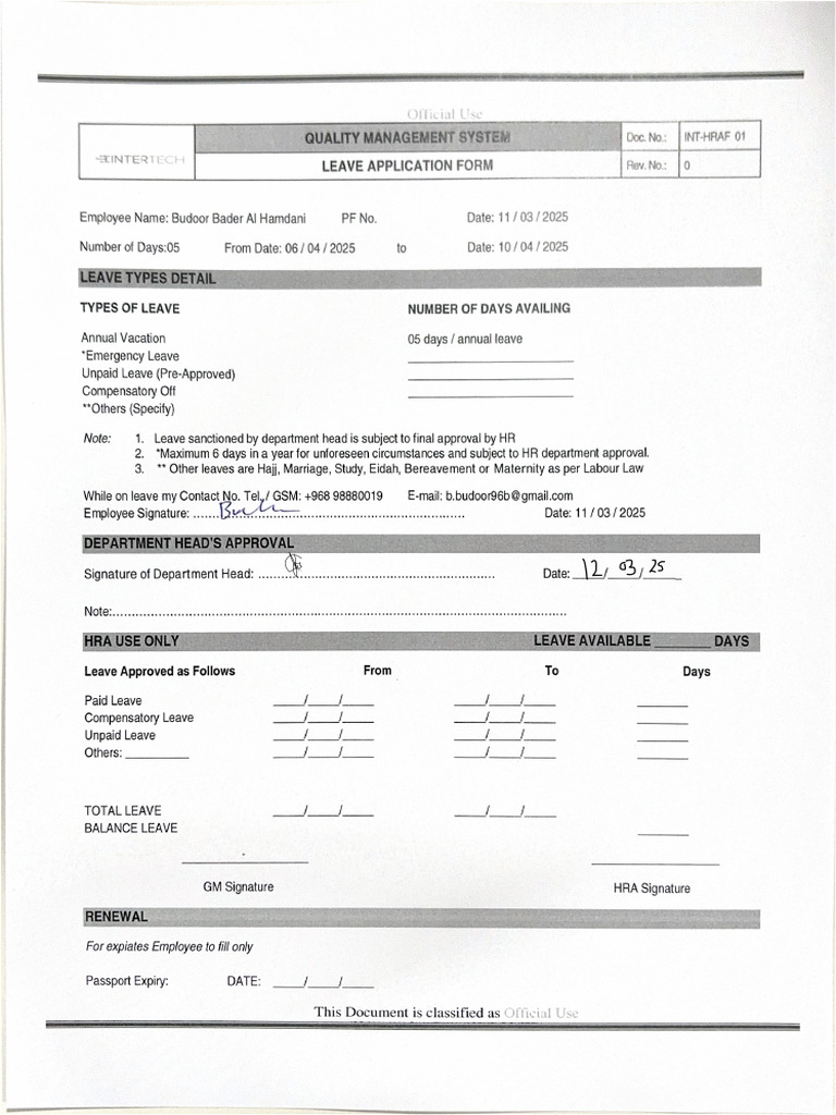 Official Use | PDF
