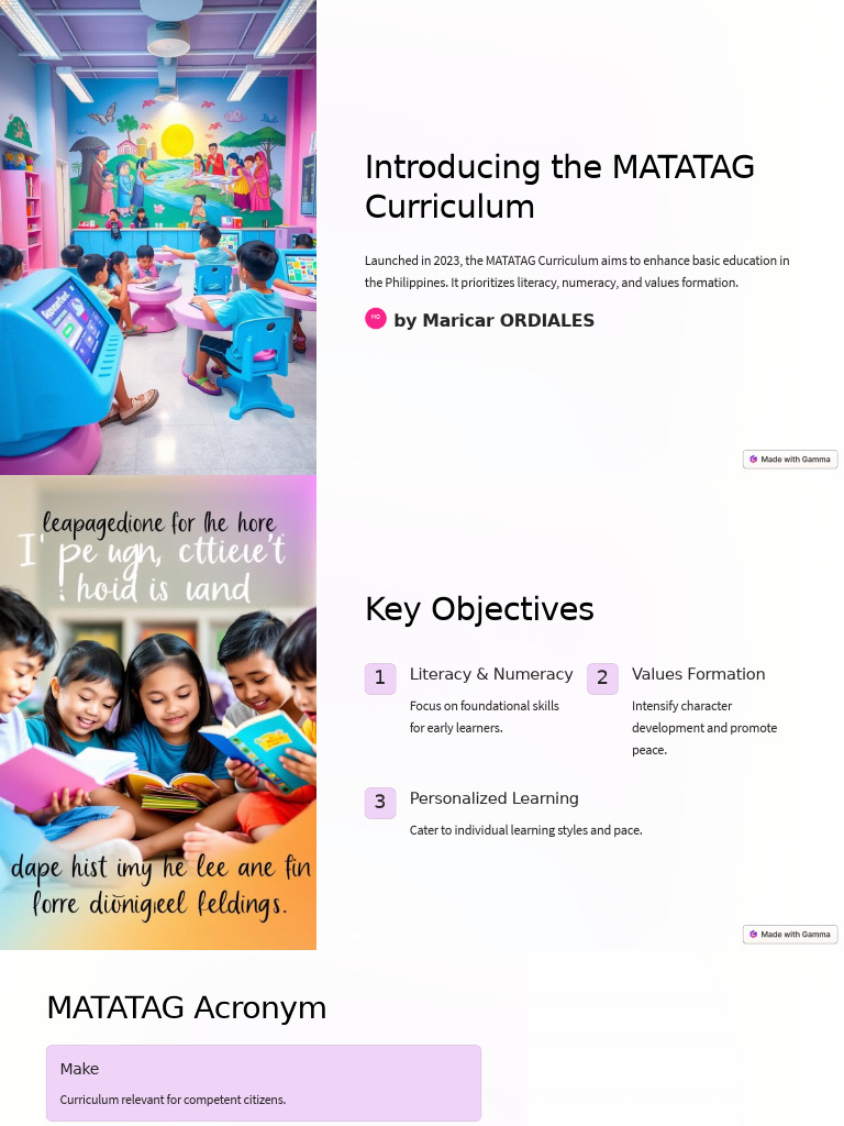 Modern Trends in Education MATATAG Curriculum | PDF | Curriculum | Learning