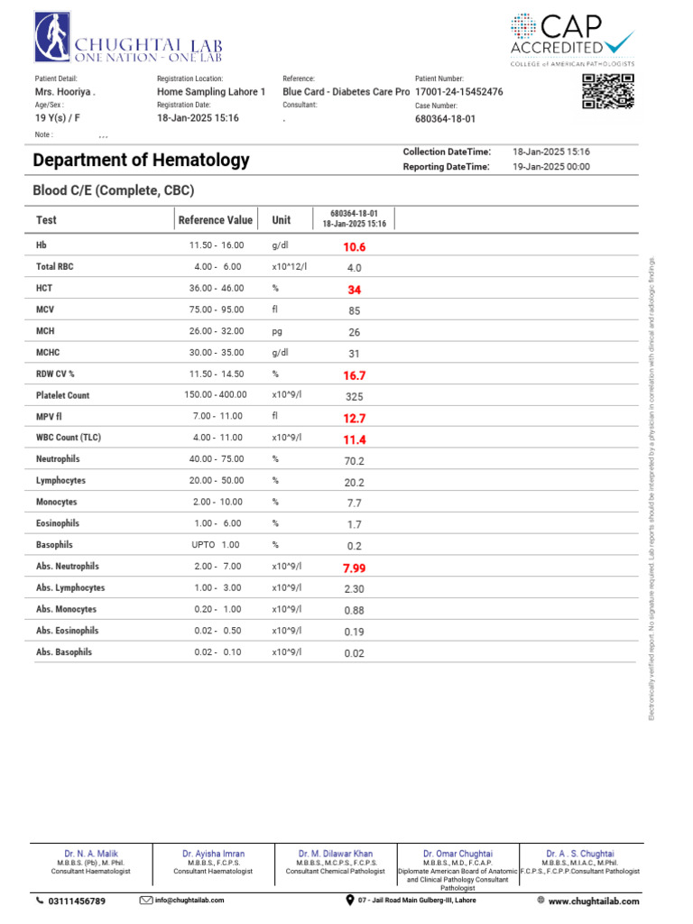 Complete Blood and Urine Test Report | PDF | Pathology | Blood