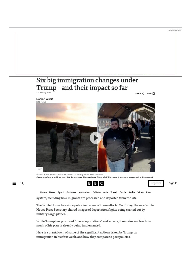 Six Big Immigration Changes Under Trump - and Their Impact So Far | PDF ...