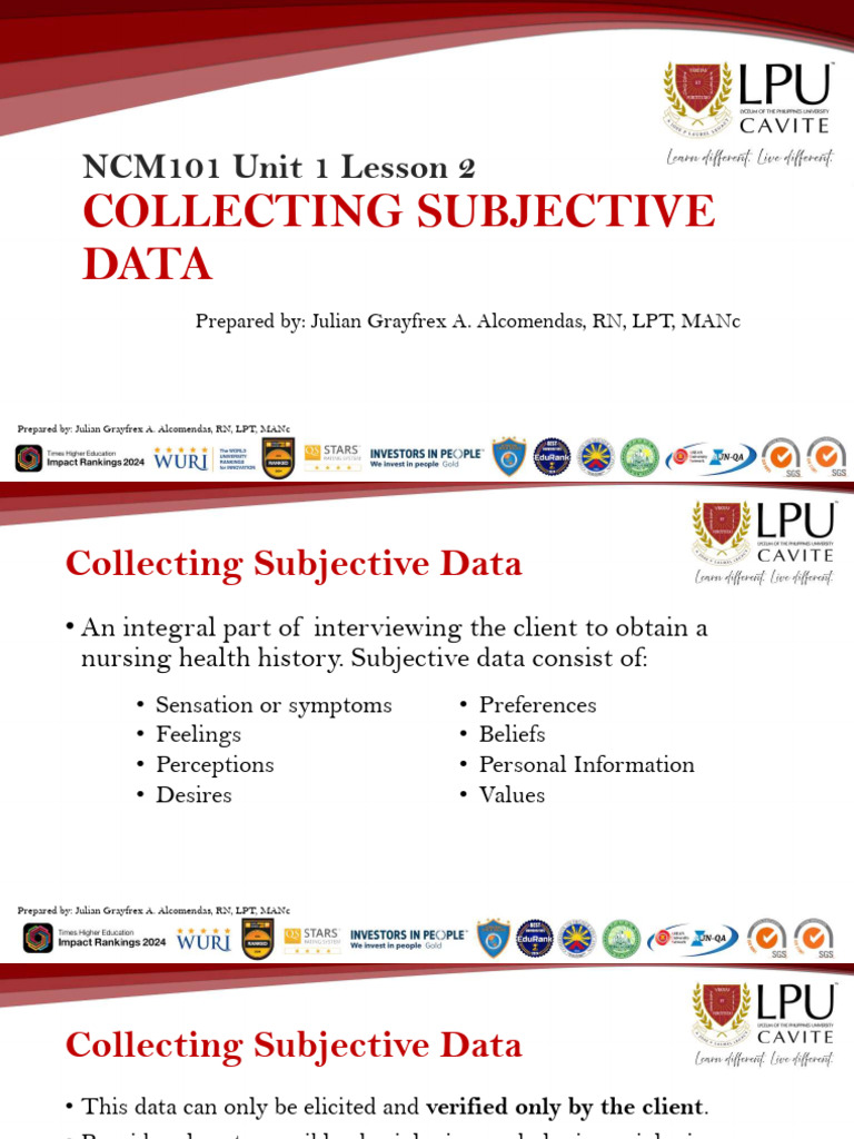 Effective Techniques for Collecting Subjective Data | PDF | Nonverbal ...