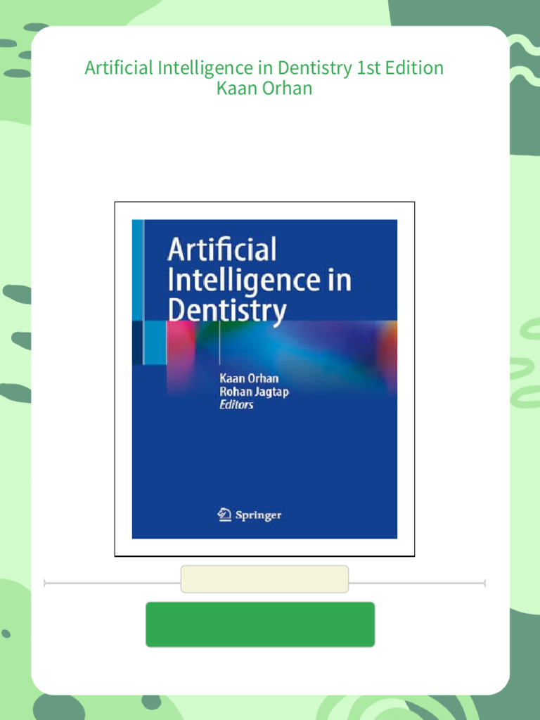 Artificial Intelligence in Dentistry 1st Edition Kaan Orhan - Quickly ...