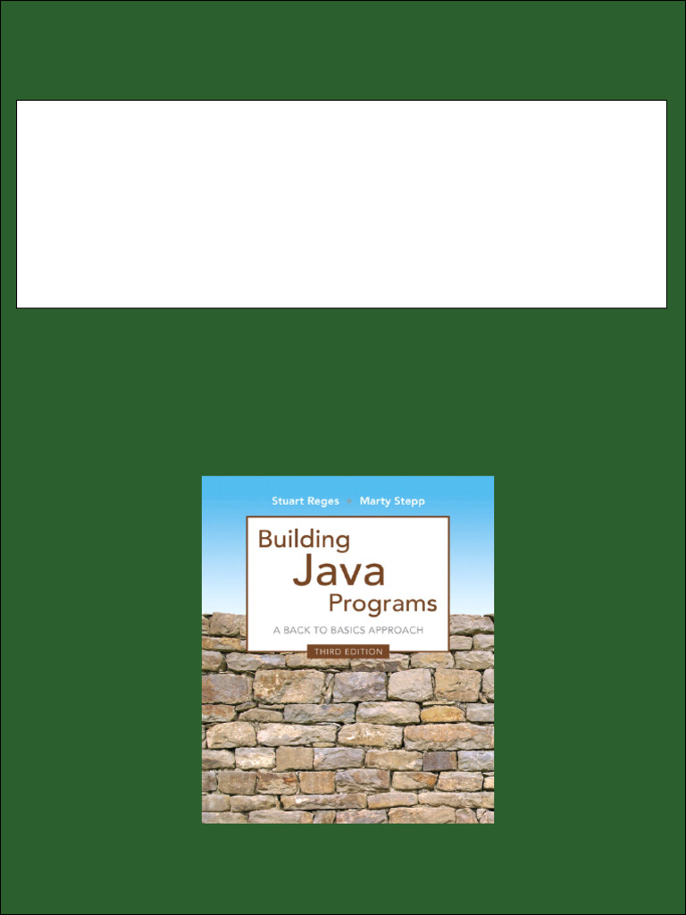 Test Bank for Building Java Programs 3/E 3rd Edition Stuart Reges ...