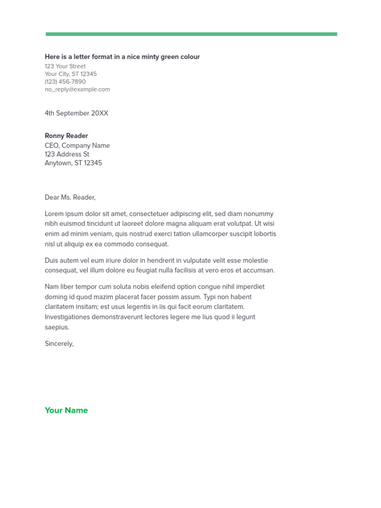 Business Letter Format Example | PDF