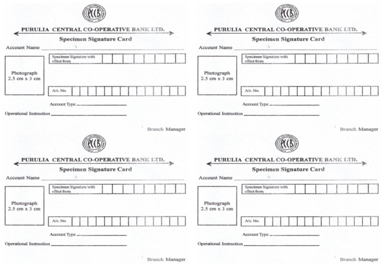 Speciman Signature Card | PDF