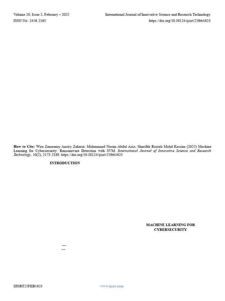 AI in Ransomware Detection Systems | PDF | Machine Learning | Support ...