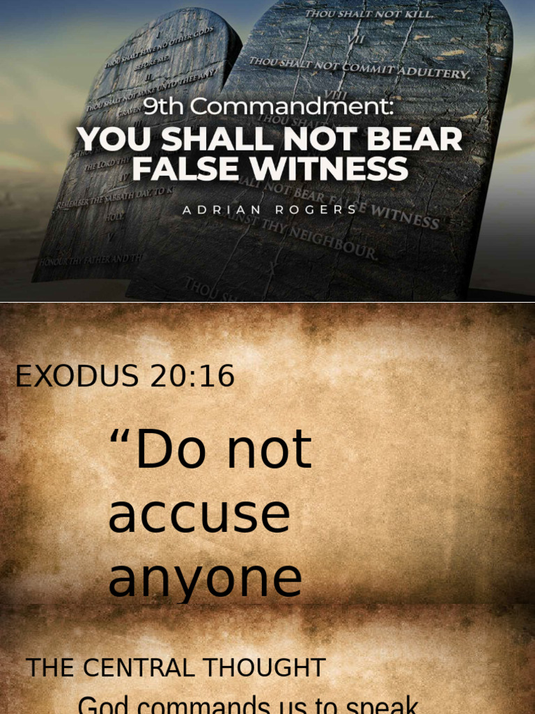 Truthfulness and Coveting in Exodus 20 | PDF
