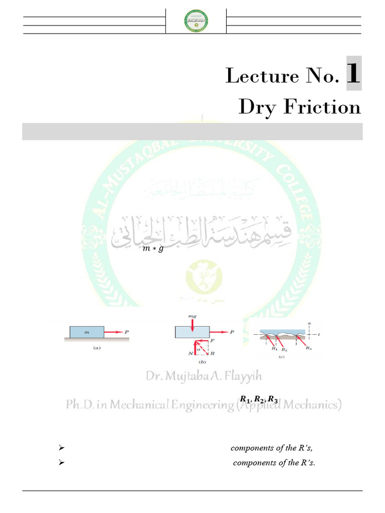 Understanding Dry Friction in Mechanics | PDF | Force | Friction