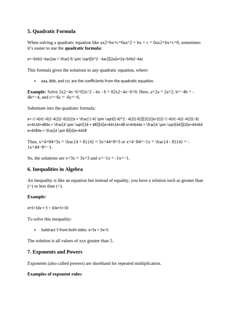 Solving Quadratic Equations with Formula | PDF