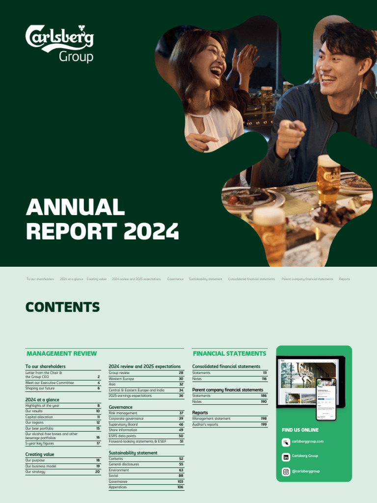Carlsberg Annual Report 2024 Overview | PDF | Pepsi Co | Business