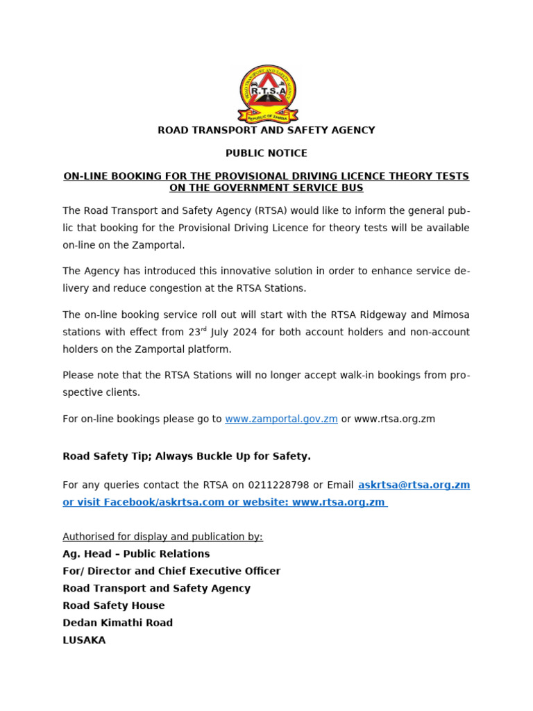 Online Booking for Provisional Driving Test | PDF