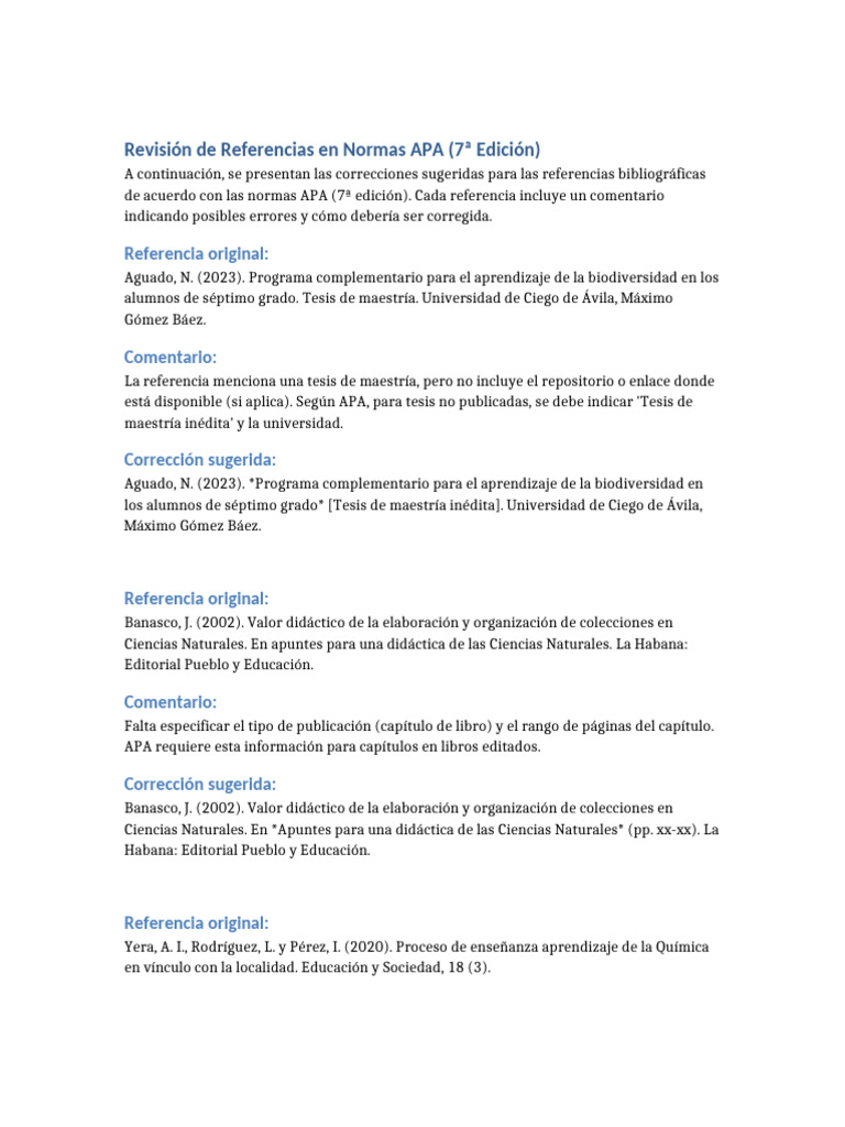Revisi%C3%B3n Referencias APA | PDF