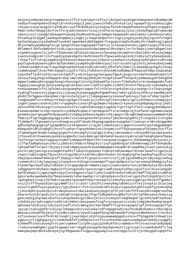 Random Character String Document | PDF