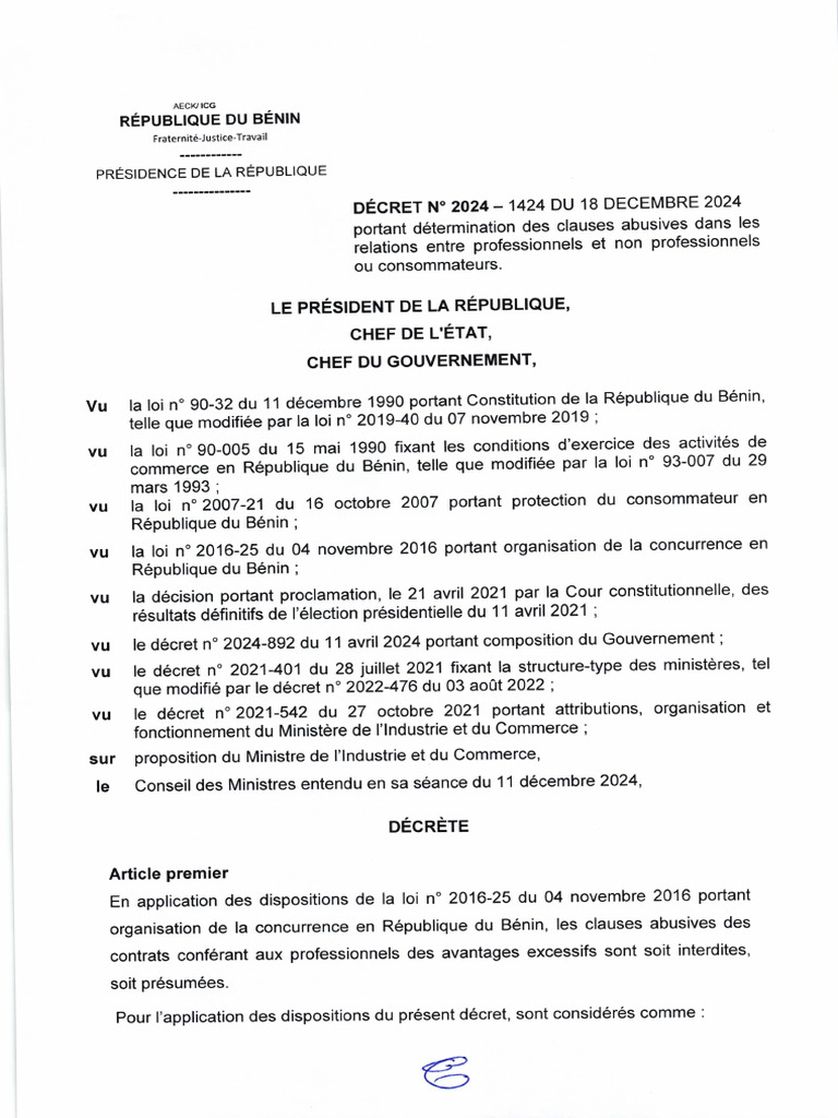 Decret 2024 1424 | PDF