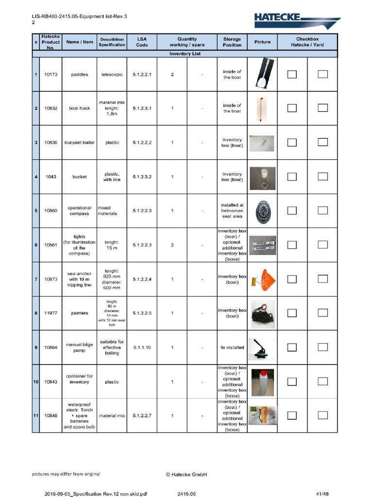 Rescue Boat Equipment | PDF