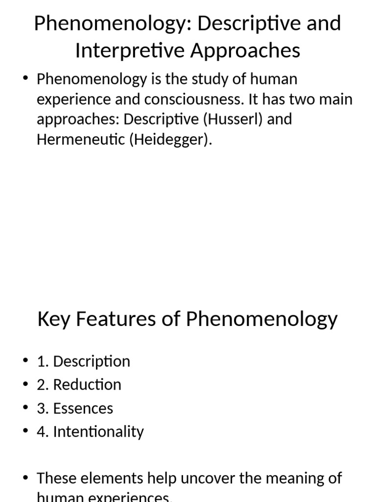 Bracketing In Phenomenology Explained Pdf