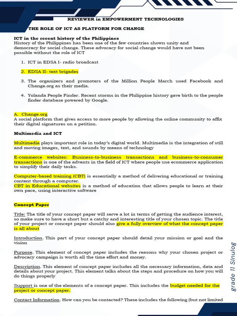 Reviewer For EMTECH | PDF | Infographics | Copyright