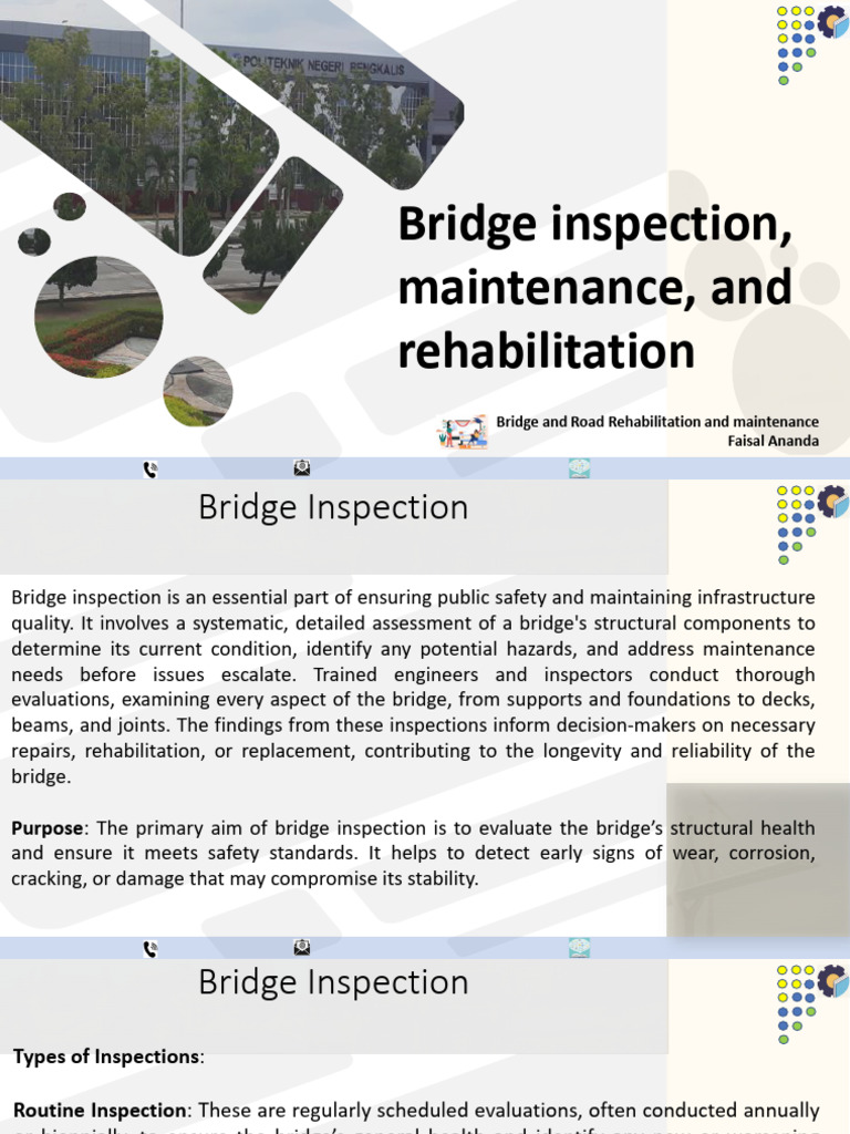 Bridge Inspection and Maintenance Guide | PDF | Bridge | Safety