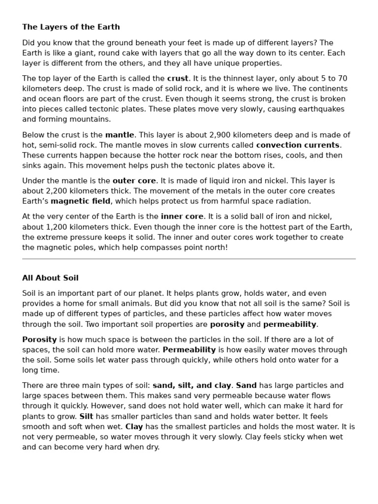 Earth Layers and Soil Explained | PDF | Earth | Plate Tectonics