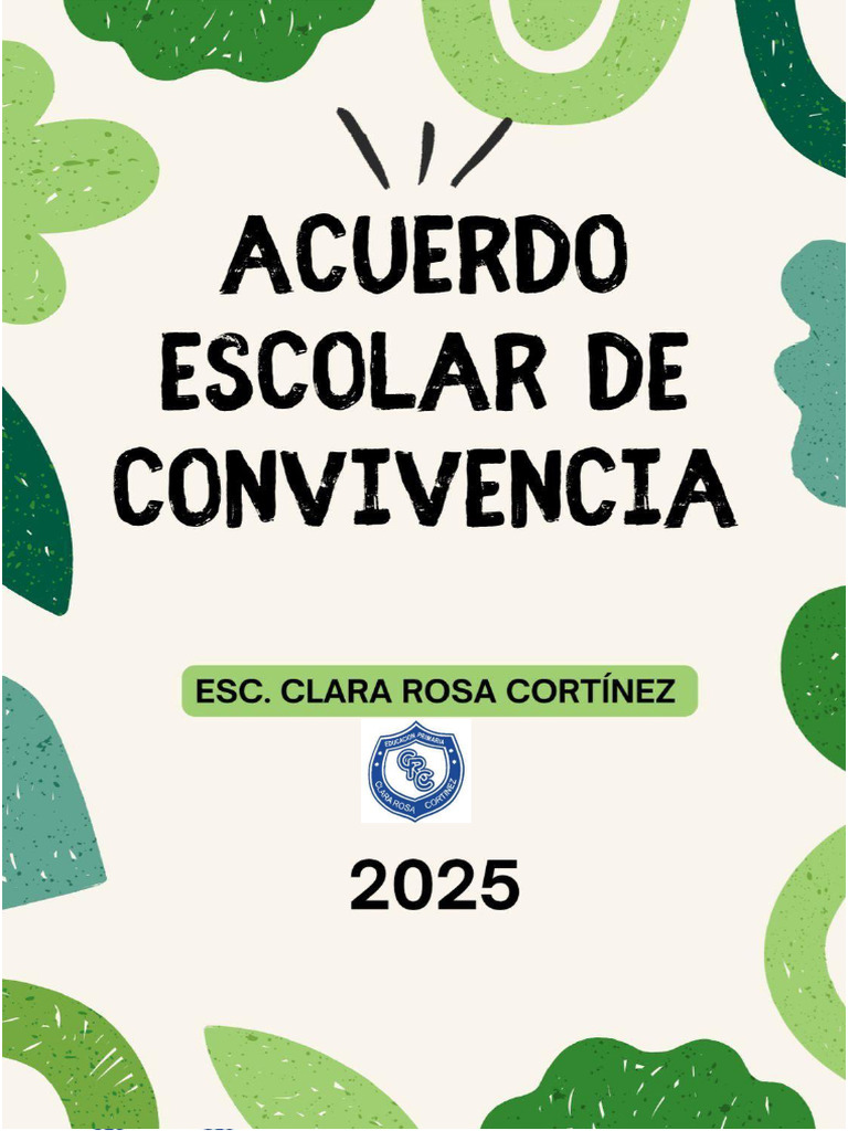 Acuerdo de Convivencia Escolar 2025 | PDF | Enseñando | Escuelas