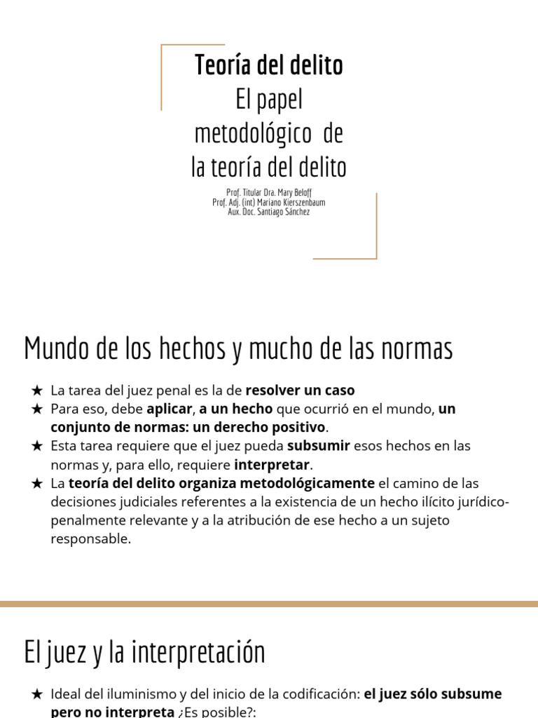 Metodología en la Teoría del Delito | PDF | Derecho penal | Juez