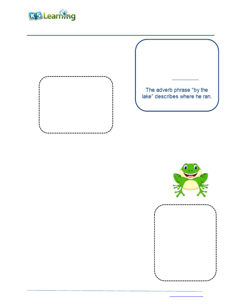 Grade 5 Adverbial Phrases Worksheet | PDF | Adverb | Linguistics