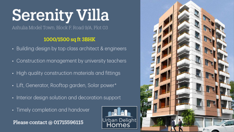 Luxury 3BHK Homes in Ashulia Model Town | PDF
