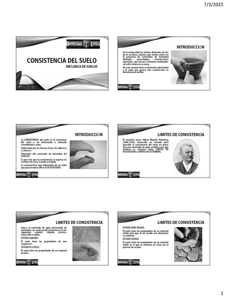 Consistencia y Plasticidad del Suelo | PDF | Ciencia de los Materiales ...