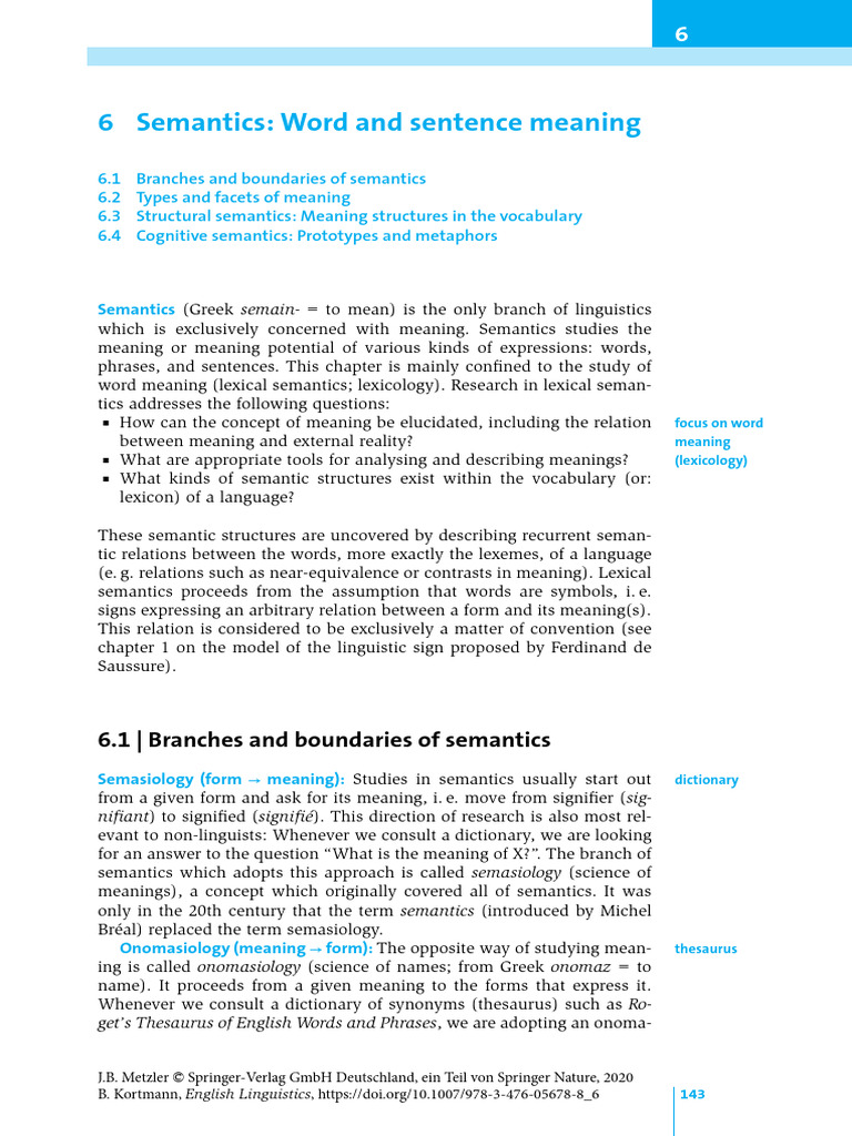 Understanding Semantics: Word Meaning | PDF | Semantics | Semiotics