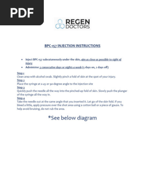 BPC-157 Injection Instructions Guide