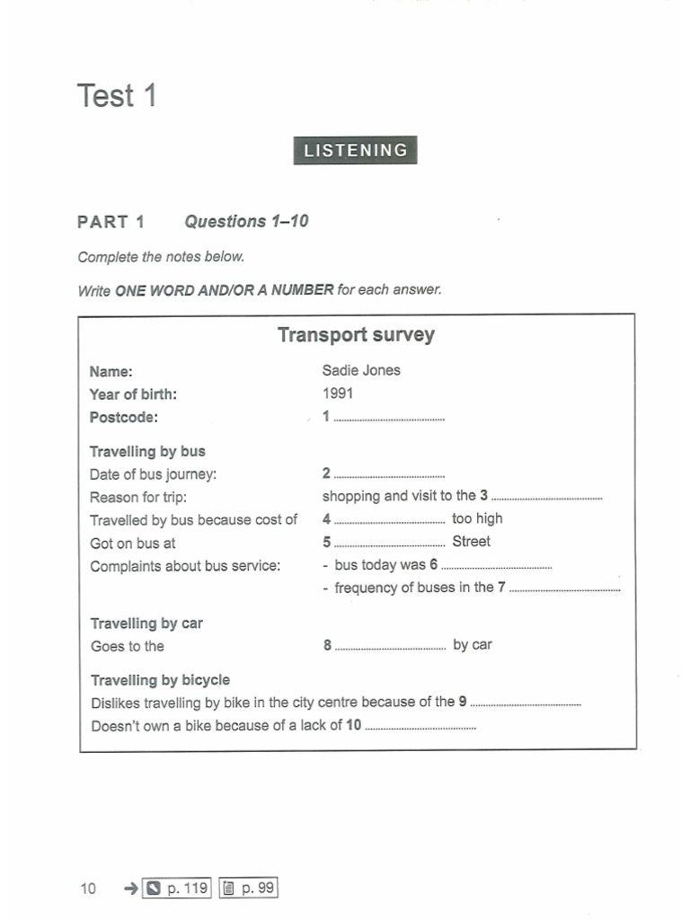 Cam 18 - Listening Test 1 | PDF