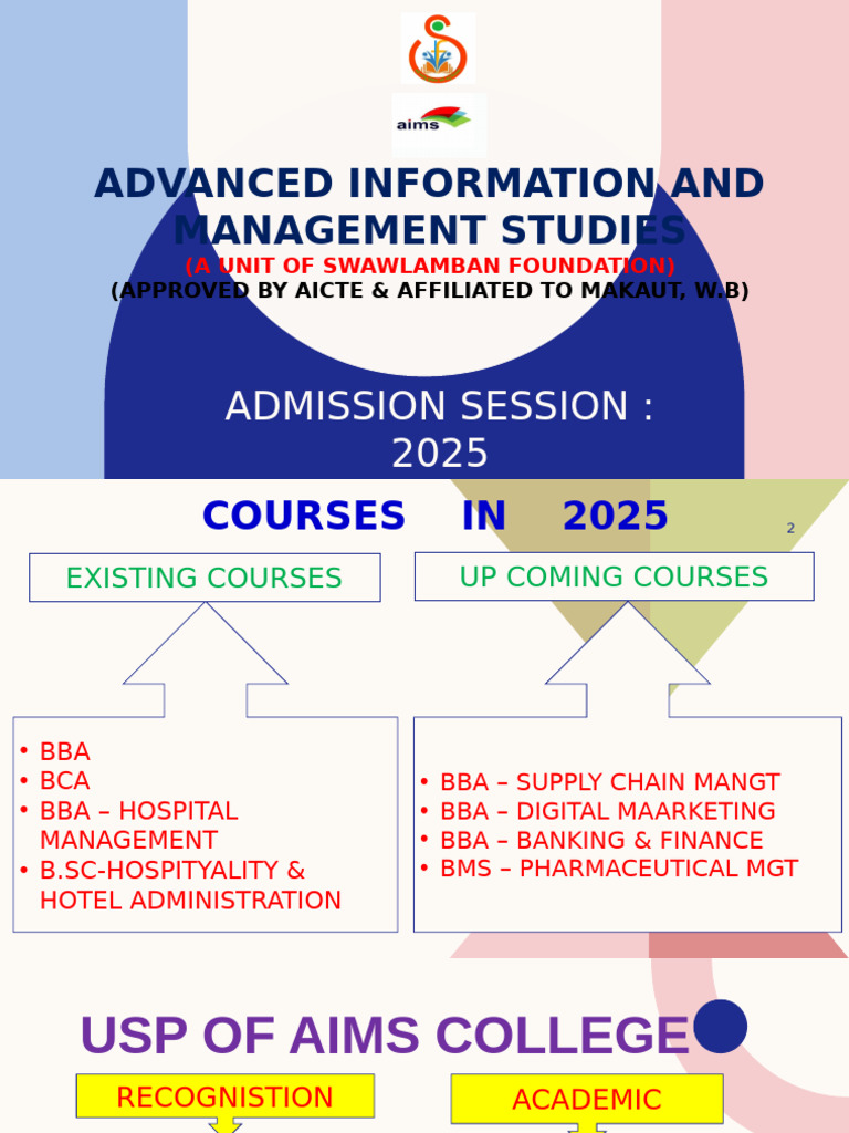 AIMS Admission 2025: Course Overview | PDF | Credit Card | Credit