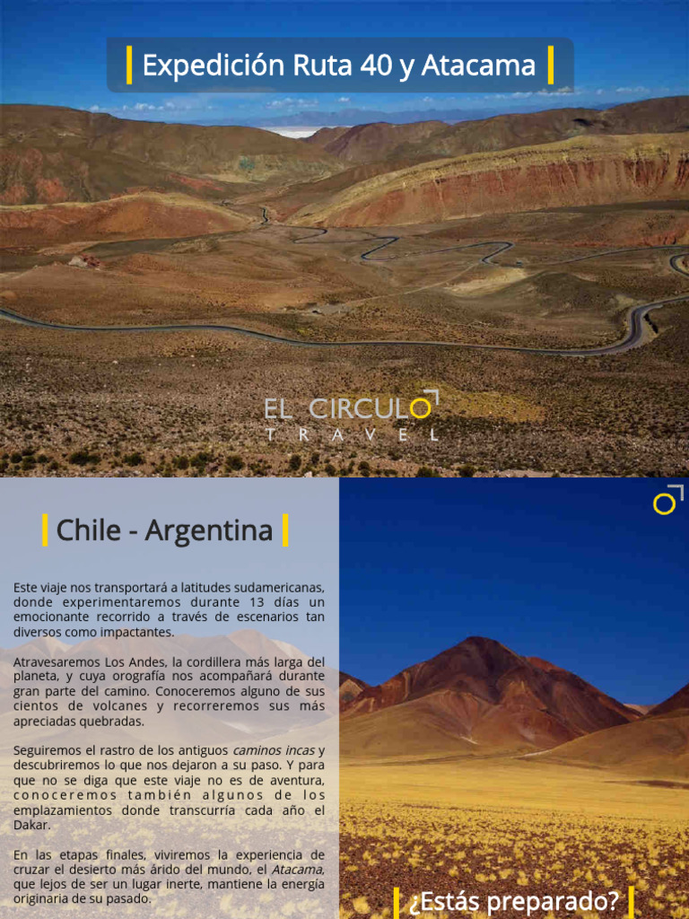 Aventura en Ruta 40 y Atacama | PDF | Chile | Santiago