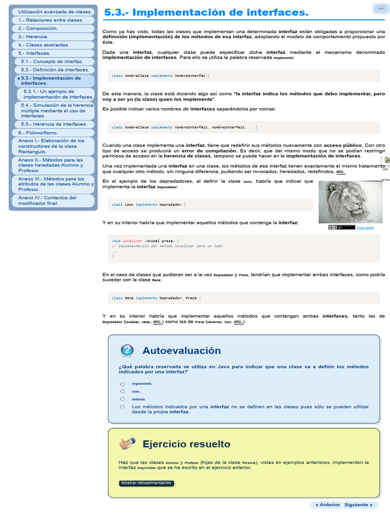 Implementación de Interfaces en Java | PDF | Herencia (Programación ...