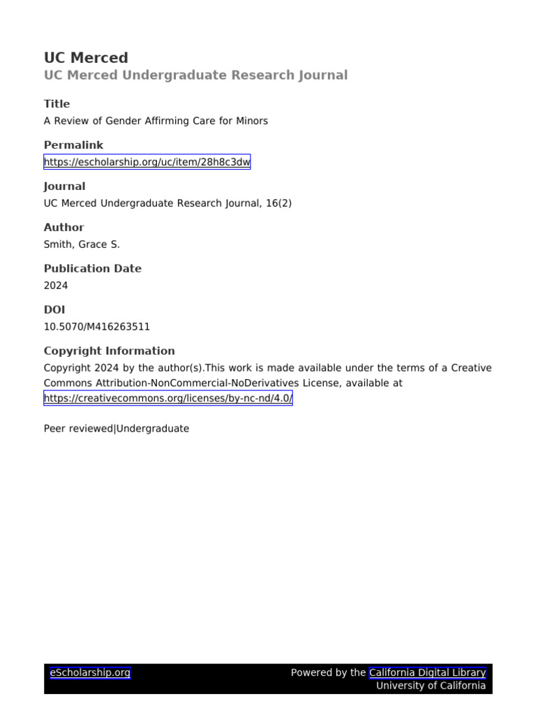 UC Merced Undergraduate Research Journal | PDF | Transgender | LGBTQIA+ ...