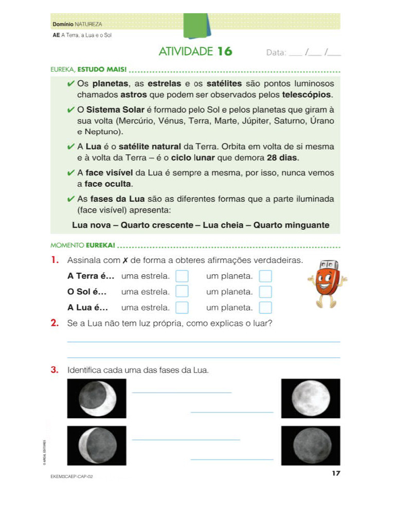 EM - 3 Ano - Fichas - Terra e Lua | PDF