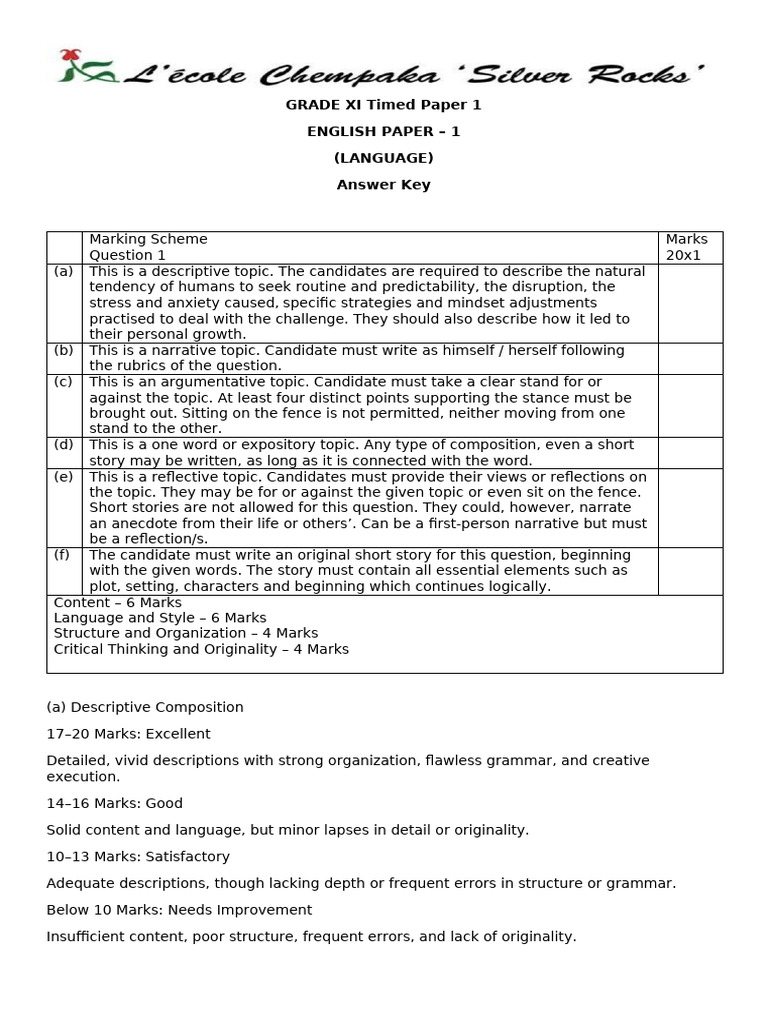 Timed 1 Answerkey | PDF | Word | Linguistics