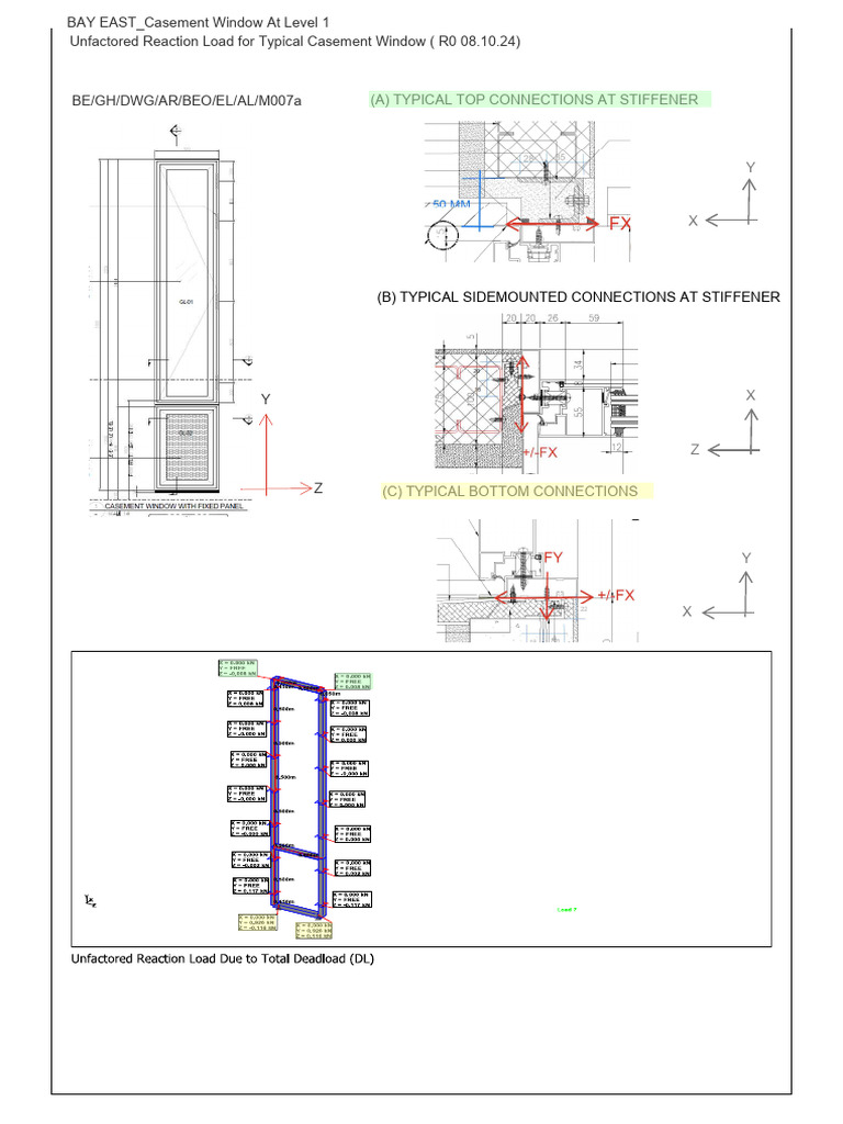 Casement Window Load Analysis Document | PDF