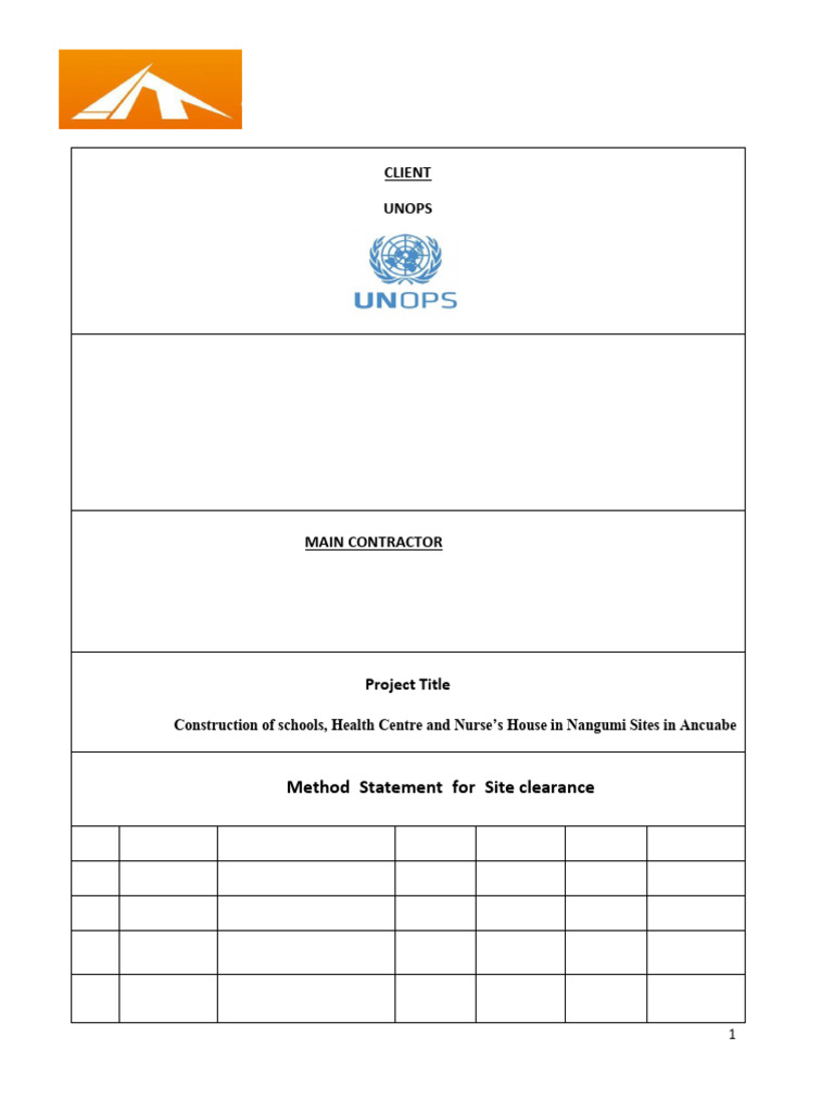 Survey Method Statement for Mozambique Project | PDF | Surveying ...