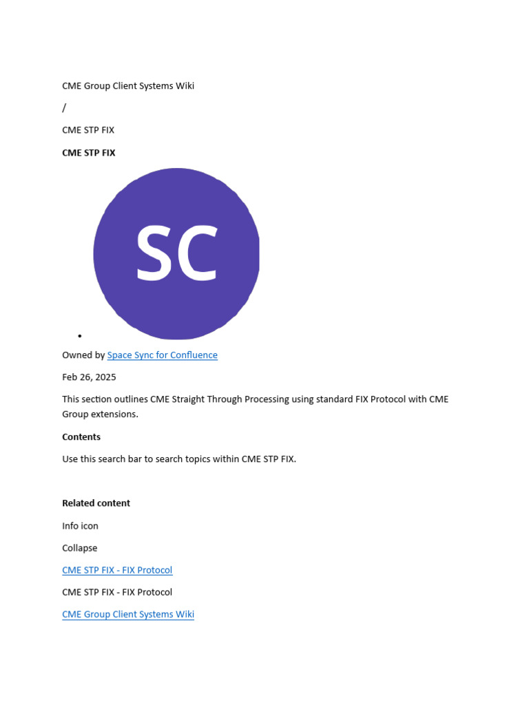 CME STP FIX Protocol Overview | PDF